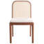 Anindita 46cm H Fabric Upholstered Low Back Side Chair in Brown, Beige