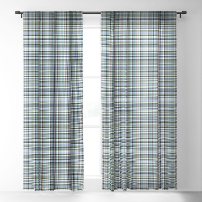 Tianny Sheer Curtain Pair, 50" W x 63" L