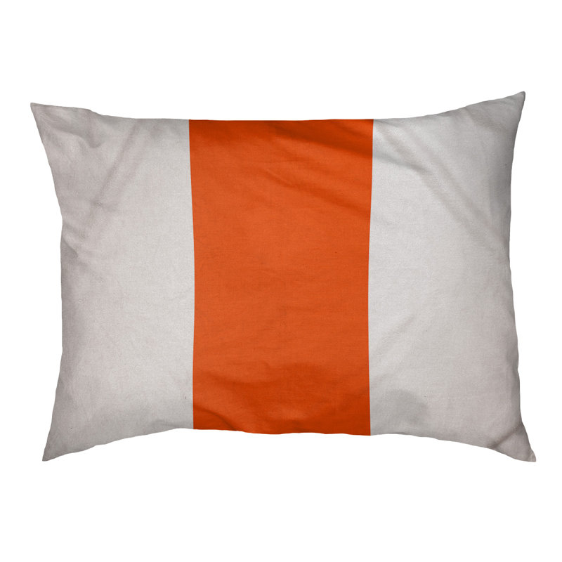 Coussin d'extérieur pour chien Florida Tribe, Grand (l 50 po x P 40 po x H 7 po), Blanc / Orange