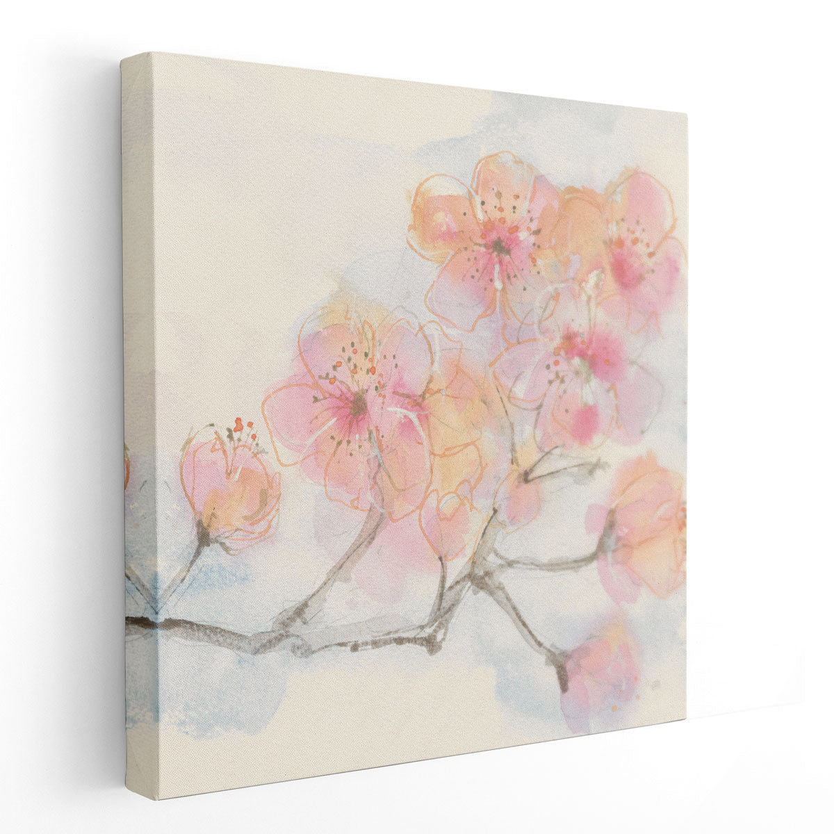 Winston Porter Pink Blossoms III - Canvas Print Wall Art | Wayfair