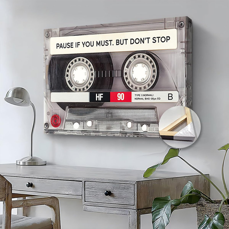 Canvas Motivating Wall Art Home Decor for Living Room Office Inspirational Quote Make Good Choice Life Has No Rewind Pause If You Must.But Don't Stop (1, Transparency, 12 x 16 Inches)