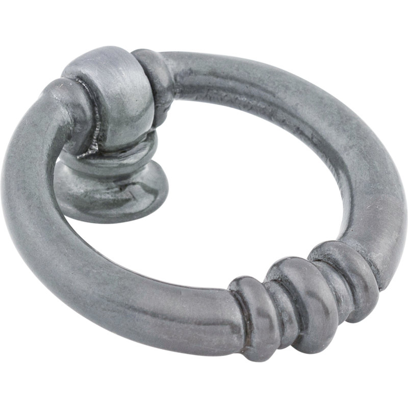 Newton Ring 1 5/8" Length Round Knob, Pewter Light