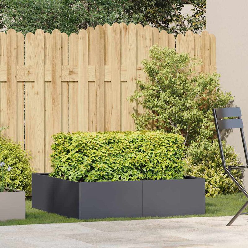 Planter 100X100x30 Cm Steel, Anthracite
