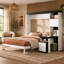 Lit escamotable Kazuko (grand lit/lit double) avec bureau, étagères de rangement et placards-1045289871