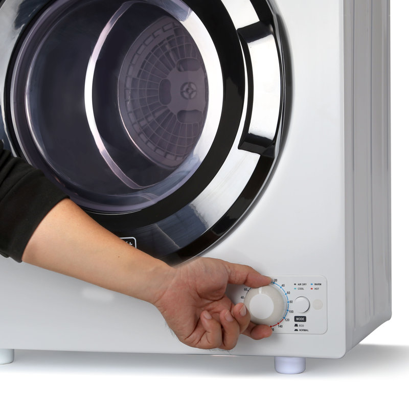 White Portable Front Loading Dryer with Moisture Sensing for RV