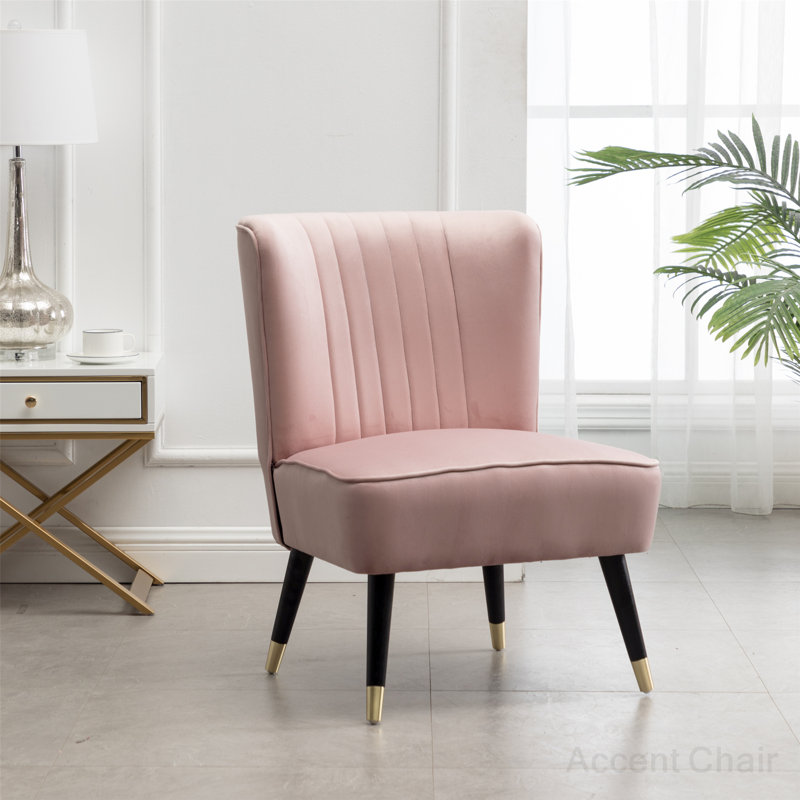 Fauteuil d'appoint Elon, Polyester rose
