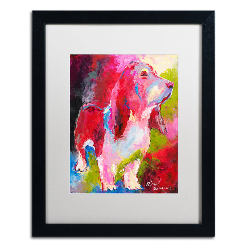 « red head », impression sur toile, H 20 po x l 16 po x P 0,5 po, Cadre noir, Blanc