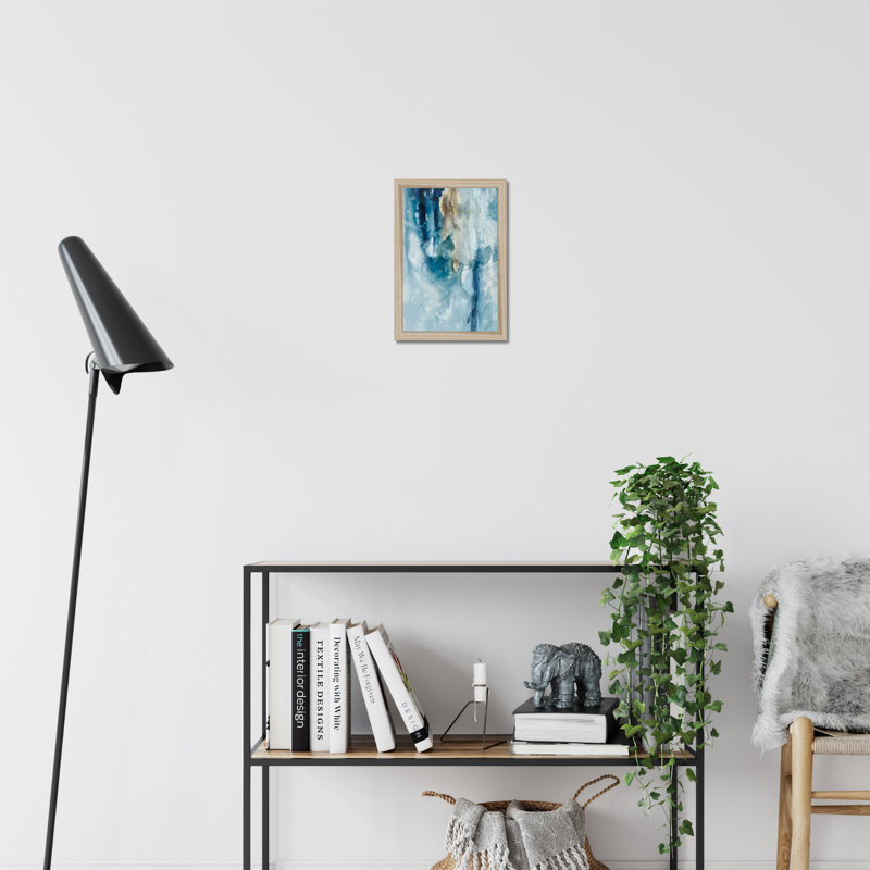 Peaceful Calm III - Painting, 95cm H x 65cm W, Natural Wood Framed Paper Print