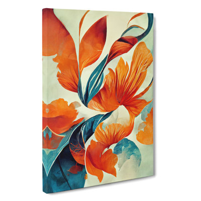Abstract Flowers No.1 - Wrapped Canvas Print