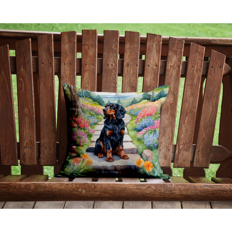 Spring Path Other/No Pattern Outdoor Throw Pillow, 14"H x 14"W