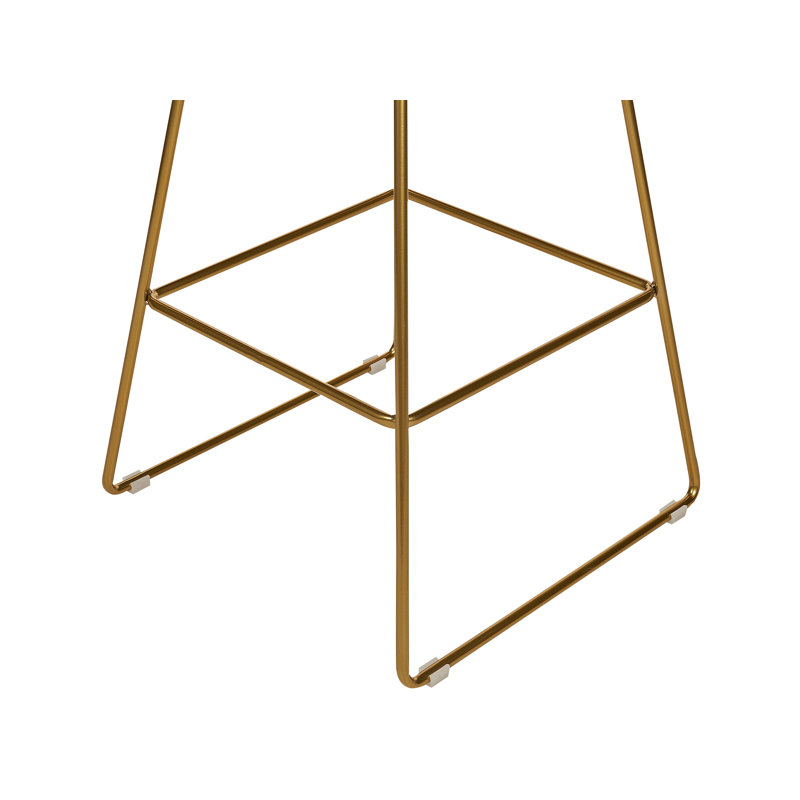 Caillier Upholstered Counter Stool with Metal Frame, Gold