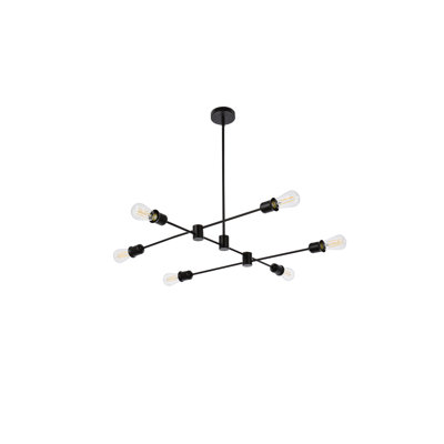 Luminaire suspendu géométrique à 6 lumières Cecelia