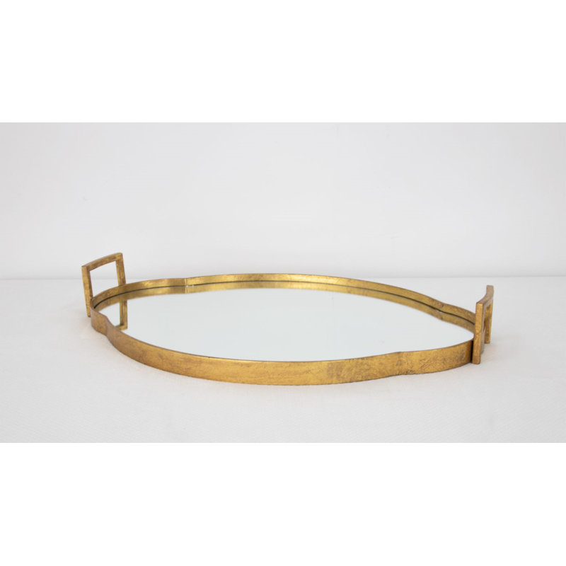 Summer Decorative Tray, Gold