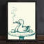 «Ducks vintage» encadré noir appréciant le thé de l'après-midi et fumant des impressions encadrées de style rétro-2110632756