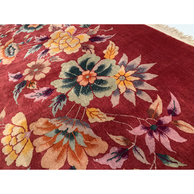 Anthiathia One-of-a-Kind 9' X 11'6'' Wool Area Rug in Red