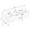 3 places avec structure en bois massif, pieds en métal, 4 coussins pour appartement, salon - blanc, coussin de siège à ressorts individuels, chambre surdimensionnée carrée de 89 po, coussin en coton Home Doll