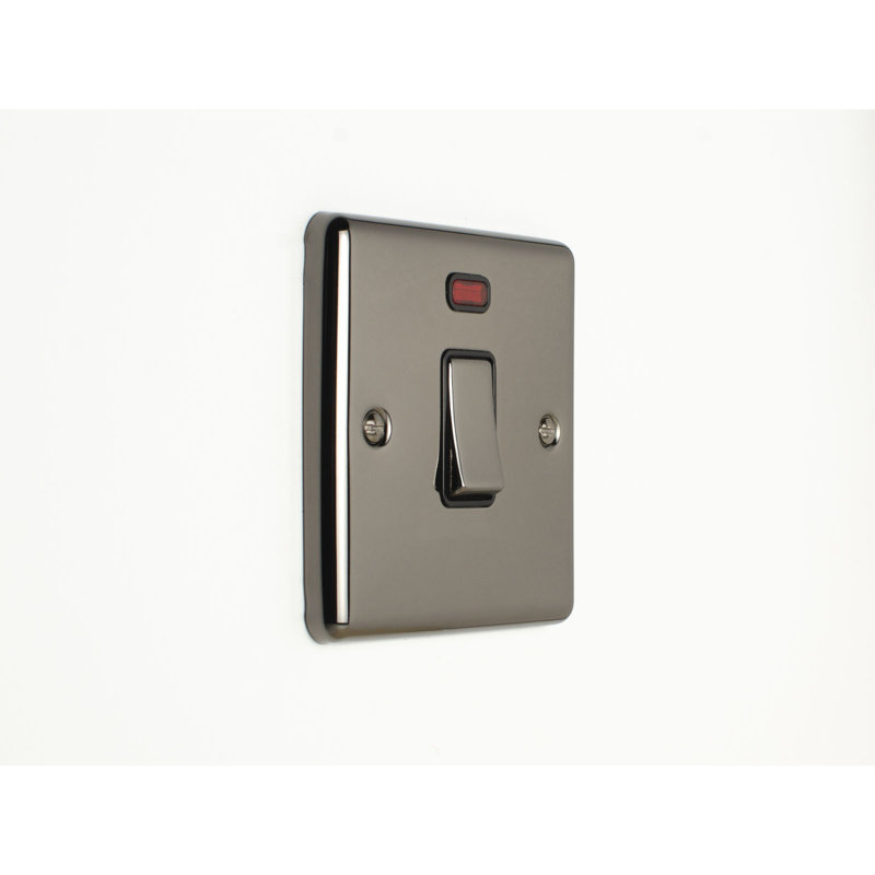 Neon Enhance Range Black Trim Wall Mounted Light Switch