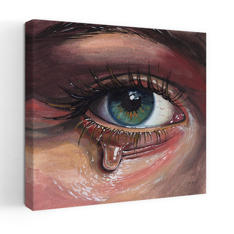 Single Tear Contemporary Wall Art, 24" H x 24" W