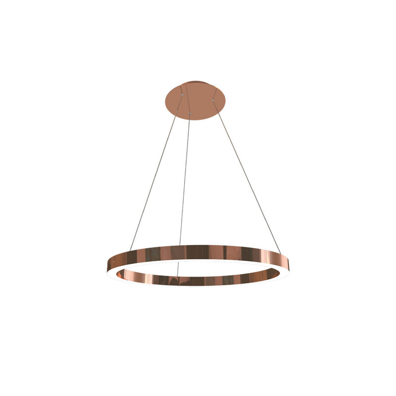 Cirkel Pendant, 31.5"W, Rose Copper