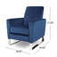 Fauteuil inclinable Arvin à dossier bas et pieds hauts en métal-577890375