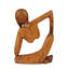 Sculpture en bois Gallie accroupie-92402661