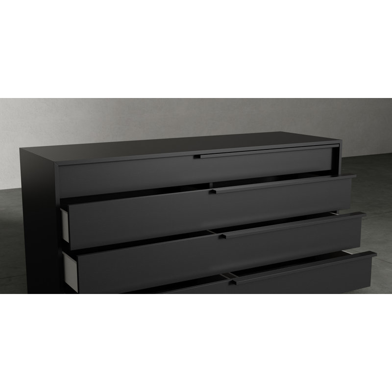 Jane 4 Drawer Dresser, Dark Brown (Wenge)