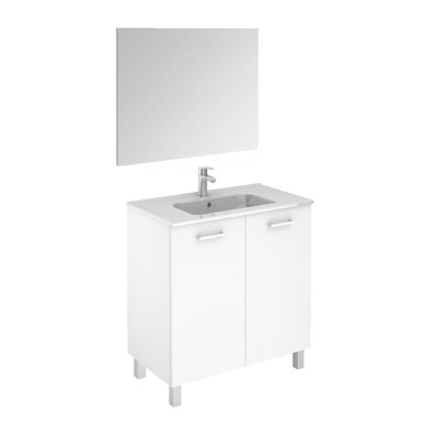 Logic 31.5'' Single Bathroom Vanity with Ceramic Top with Mirror