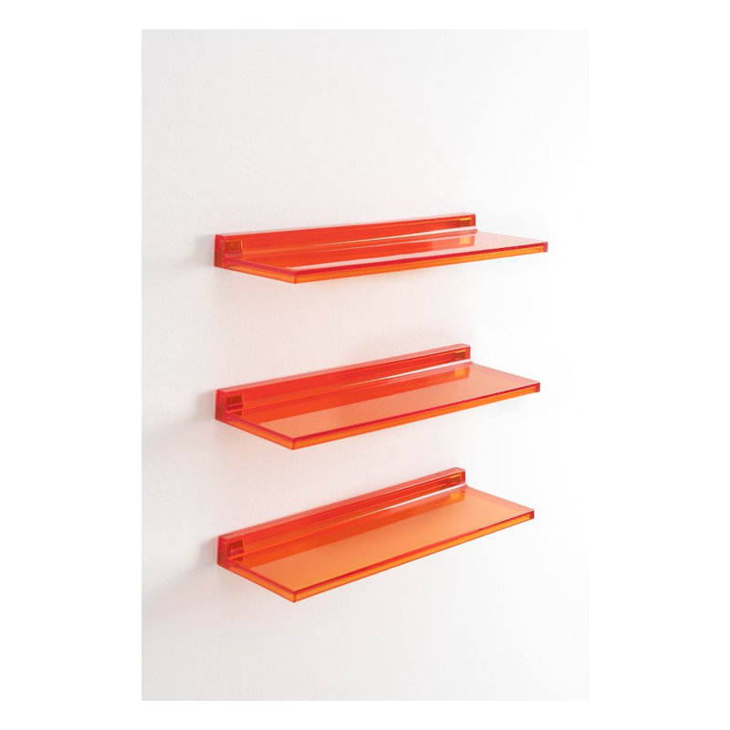 Kartell Floating Shelf, Tangerine Orange