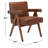 Velveteen Faux Leather Armchair-131656978-131656979