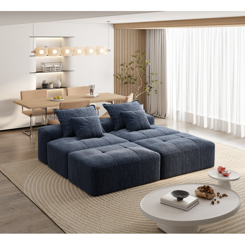 Canapé modulaire Boneless, Bleu