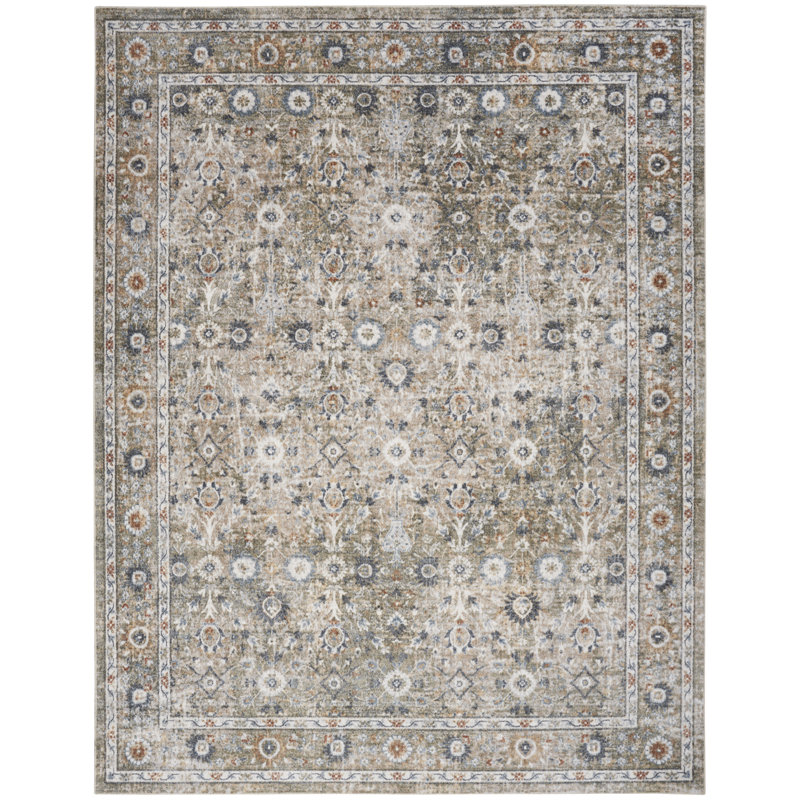 Tapis d'intérieur gris doré Nourison Astra, Rectangle 6 pi 7 po x 9 pi