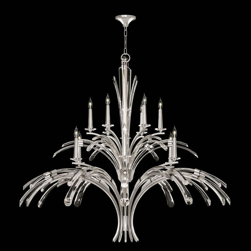 Lustre rond 56 po Trevi, Bronze doux