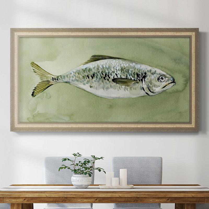 «Green Sea Swimmer I», cadre photo unique, impression sur toile, H 25 po x l 45 po x P 1 po