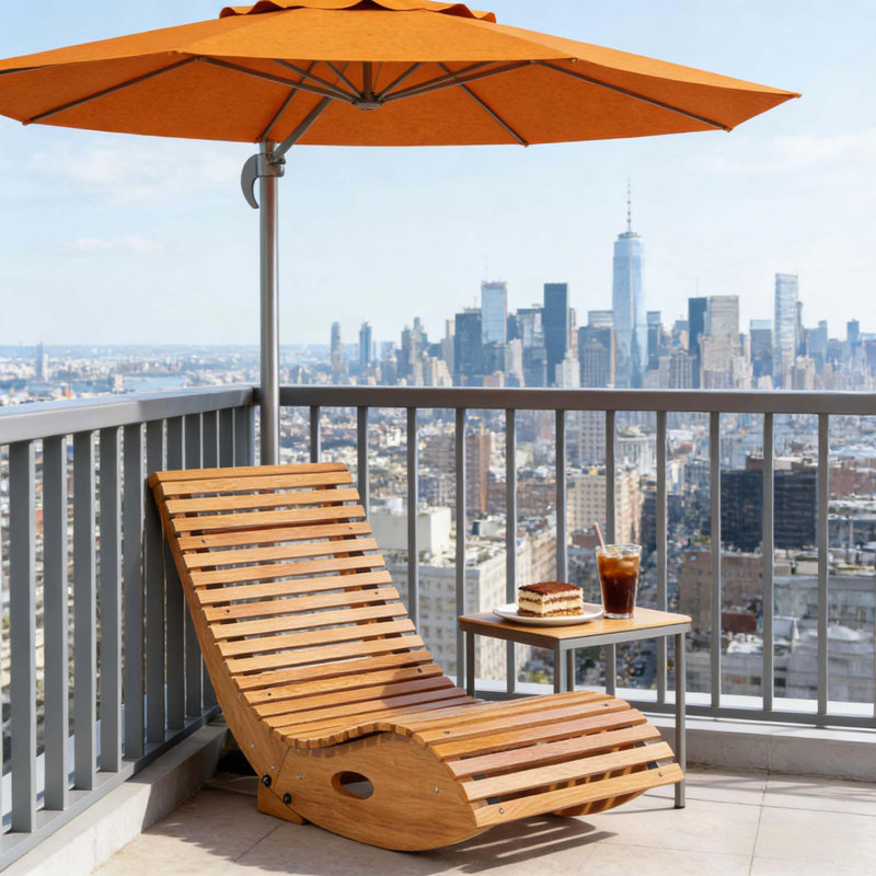 Chaise berçante en bois, chaise berçante d'extérieur