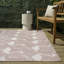 Tapis d'intérieur / extérieur rose / crème deux tons Cindia-1018871949