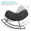 Chaise berçante en acier avec coussin Weixel-106714883-106714885