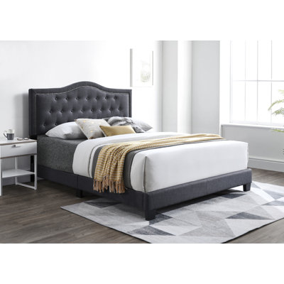 Jalyrica Upholstered Twill Panel Headboard Design Bed