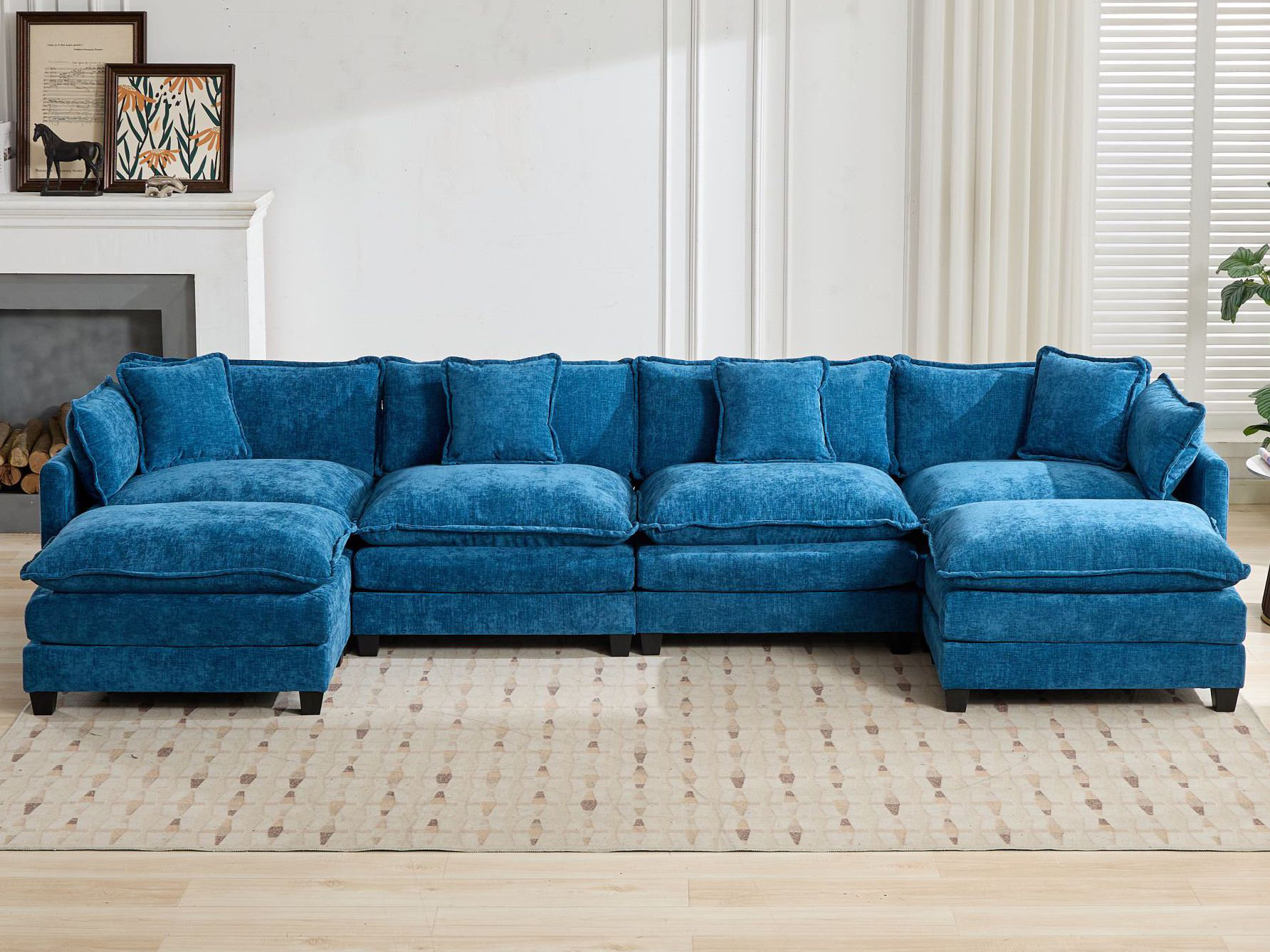 Latitude Run® U Shaped Modular Sectional Sofa, Oversized Cloud Couch ...