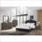 Modern Transitional Grey Rubber Wood 2-Drawer Nightstand