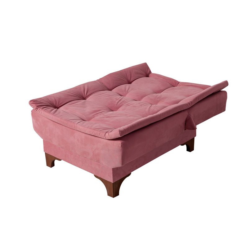 Ensemble de salon inclinable 2 pièces Sutton, 100 % coton rose