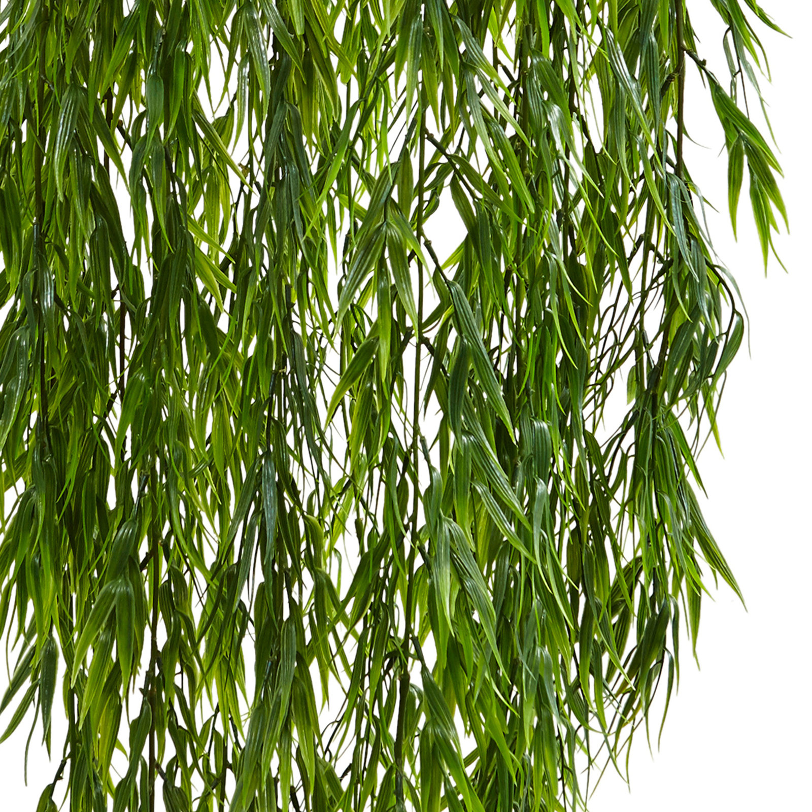 Hanging 43'' Faux Bamboo Plant in Wicker/Rattan Basket