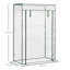 Mini Greenhouse with PVC Cover, Tomato Greenhouse with Roll-up Door, Outdoor Grow House Small Green House 100 x 50 x 150cm