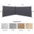 & Water 276" X 71'' Retractable Porch Privacy Awning, Grey 276'' Screen Awning For Patio, Waterproof, -,