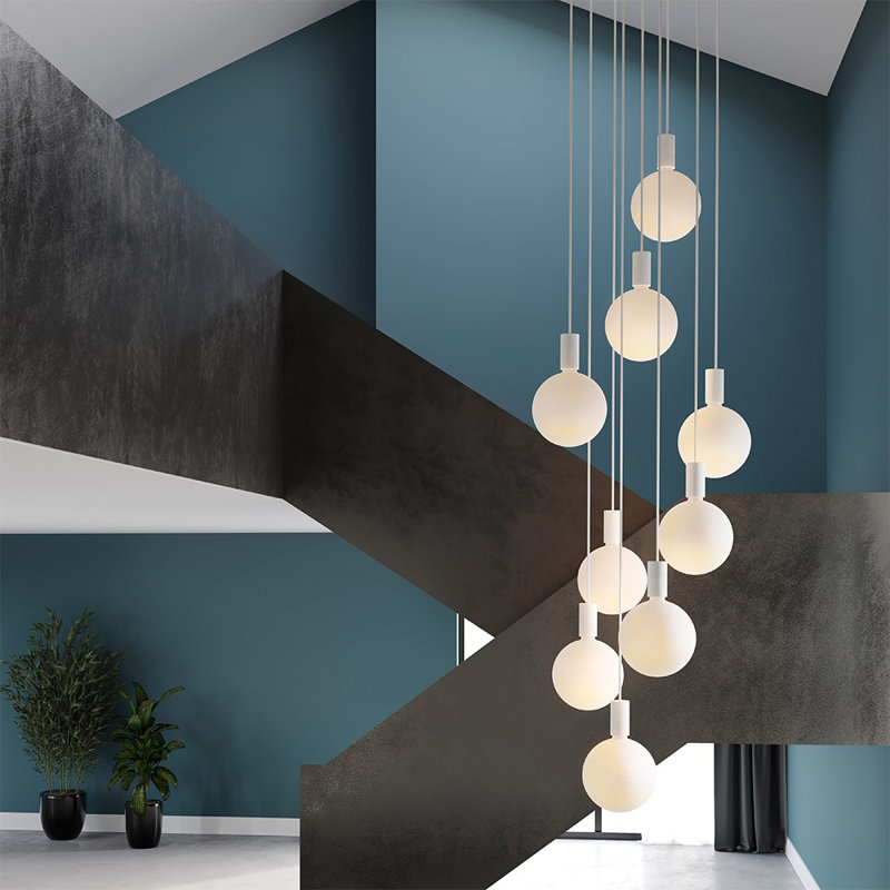Alumina 9 - Light Chalk Cluster Pendant