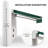 8' X 6.6' Patio Retractable Awning, Manual Exterior Sun Shade Deck Window Cover, Green-125181318-125181324