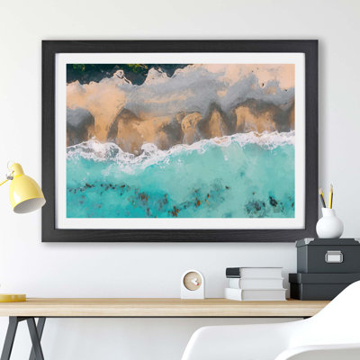 New Zealand Beach in Abstract - Framed Print
