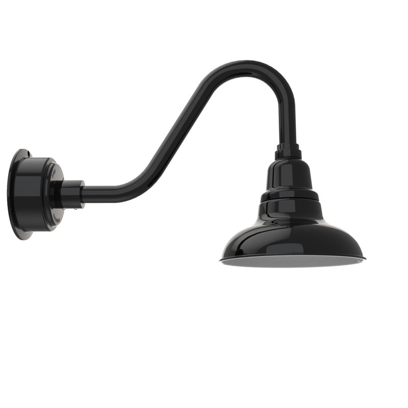 Luminaire de grange d’extérieur à del Idella, Noir, H 16 po x l 8 po x P 24 po