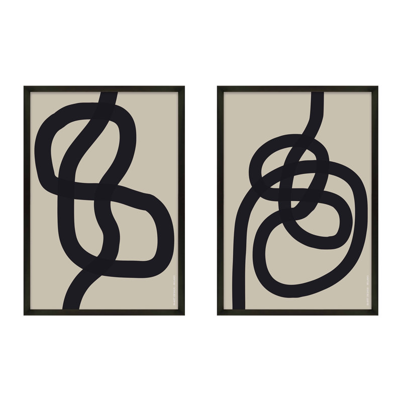 Intertwined Print by Romina Gadler, Black Framed Paper, 50" H x 70" W x 1.25" D