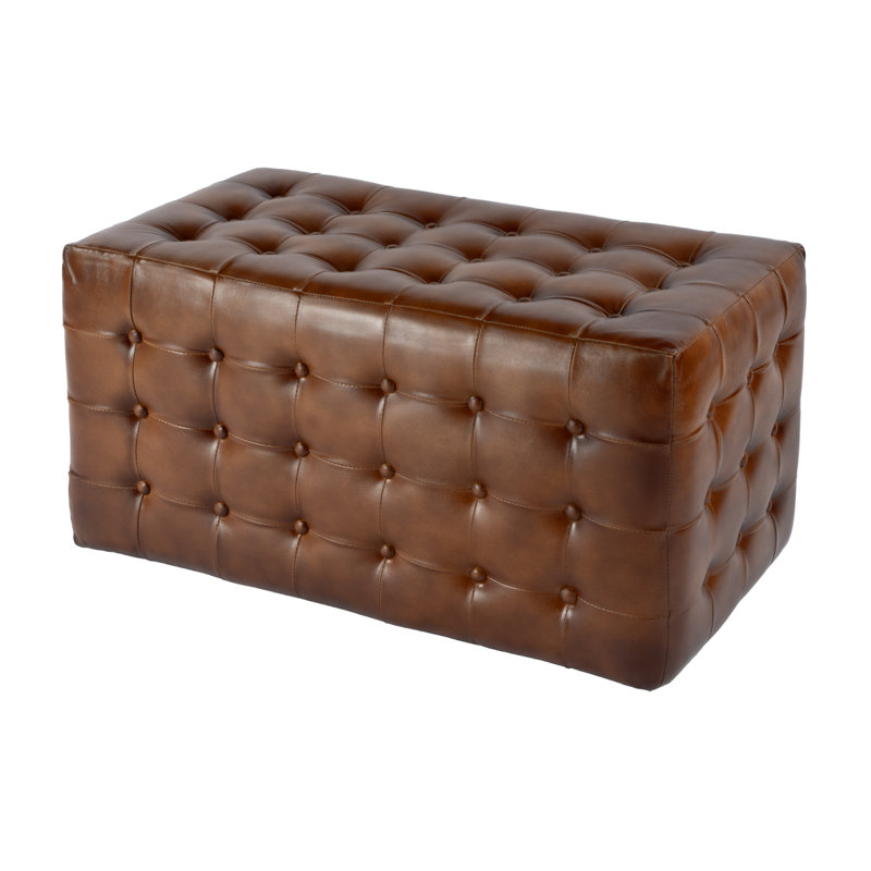 Banc d'appoint rembourré en cuir l 36 po Kingston