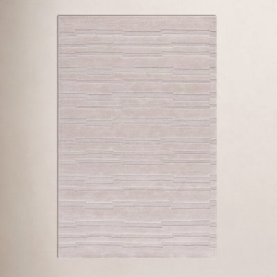 Elona Beige Hand-Tufted Wool Rug